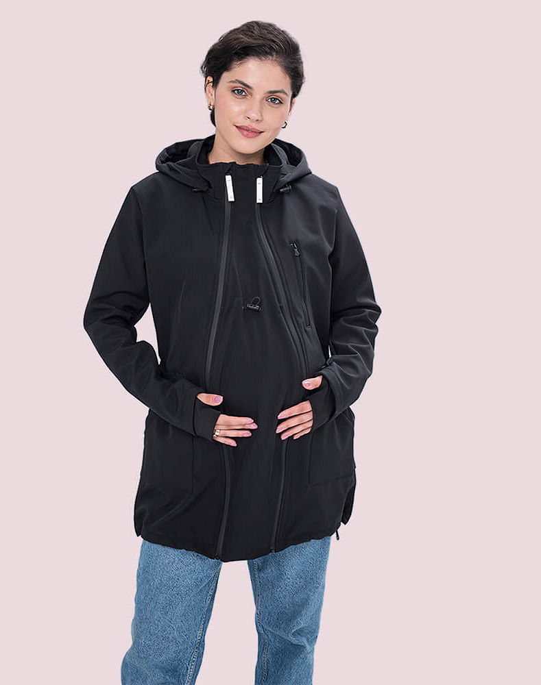 Слінгокуртка, куртка для вагітних Softshell 4 в 1