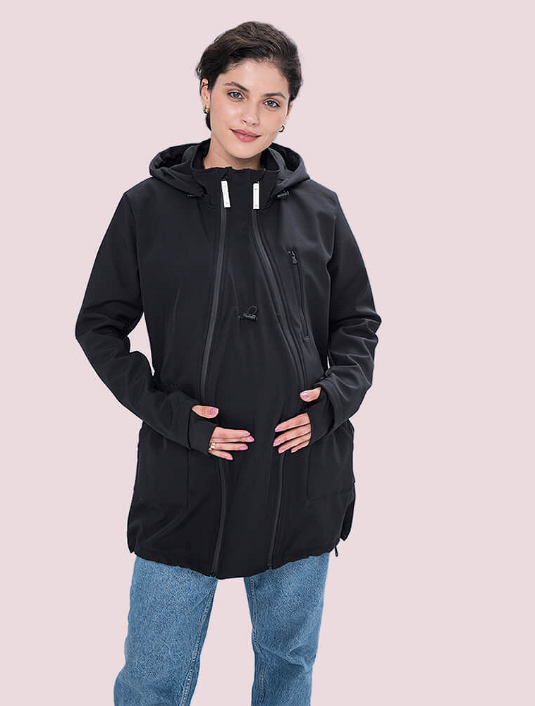 Слінгокуртка, куртка для вагітних Softshell 4 в 1