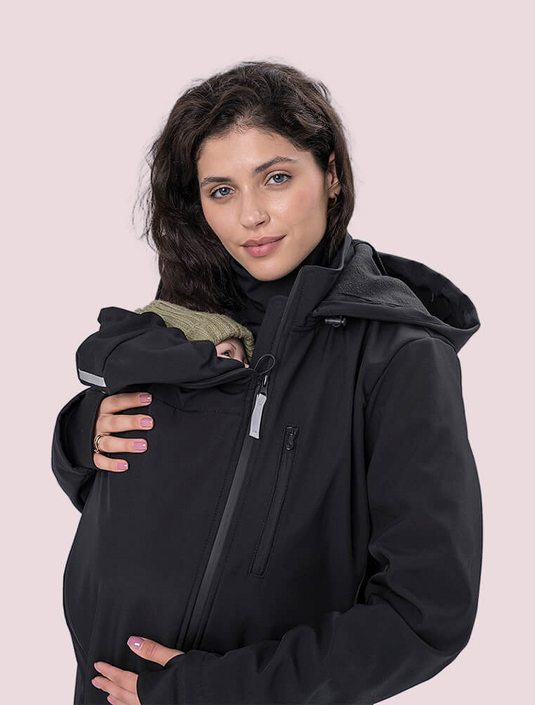 Слінгокуртка, куртка для вагітних Softshell 4 в 1