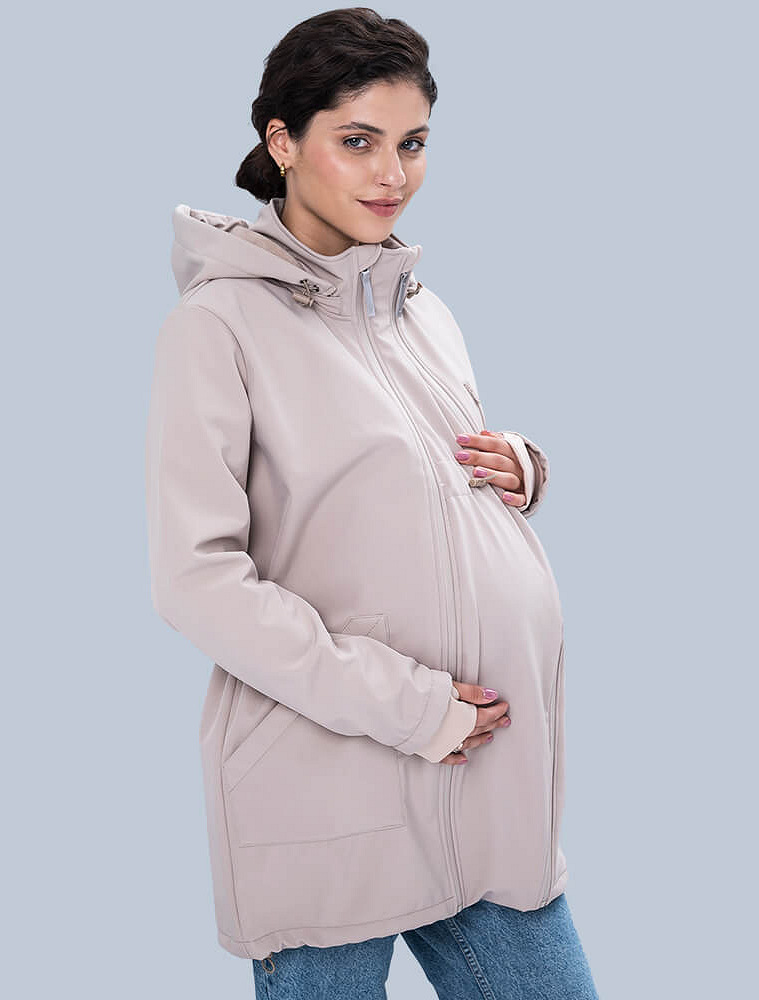 Слінгокуртка, куртка для вагітних Softshell 4 в 1