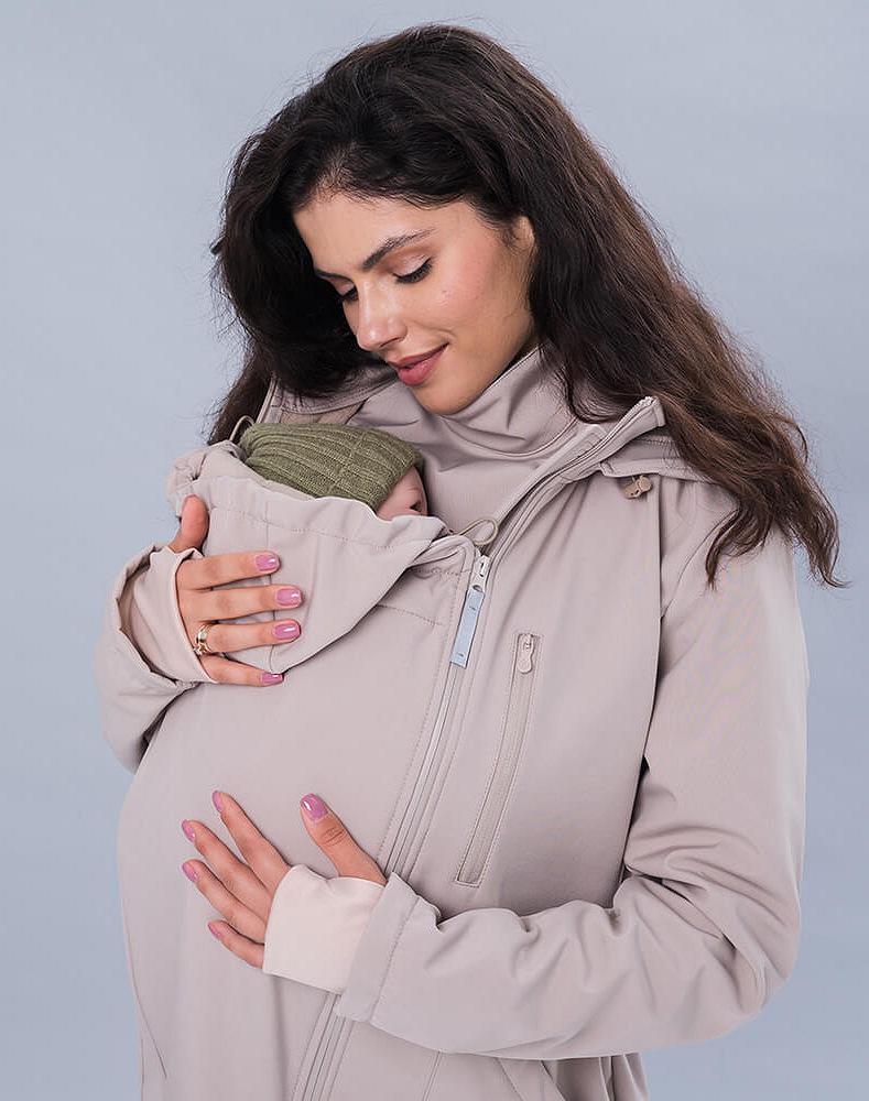 Слінгокуртка, куртка для вагітних Softshell 4 в 1