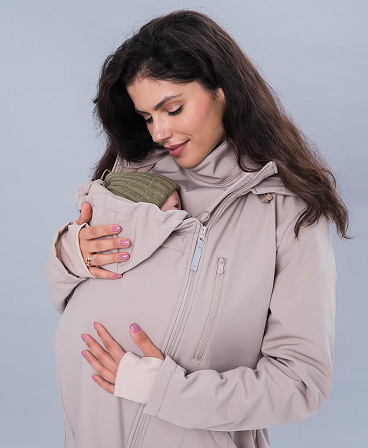 Слінгокуртка, куртка для вагітних Softshell 4 в 1
