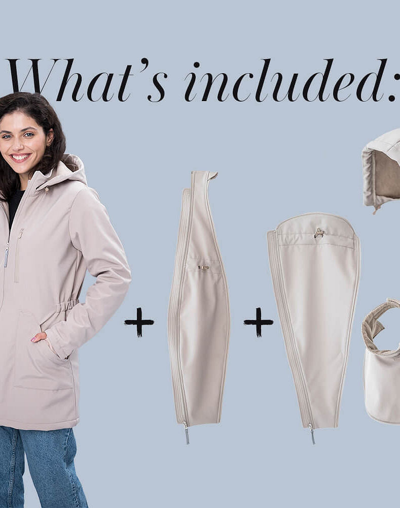 Слінгокуртка, куртка для вагітних Softshell 4 в 1